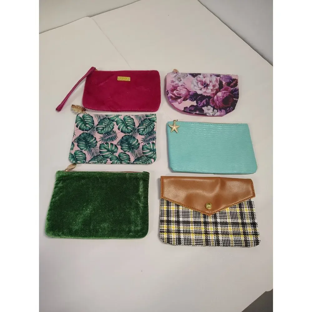 Ipsy Cosmetic Bags Variety Lot of 6 Travel Organization Makeup